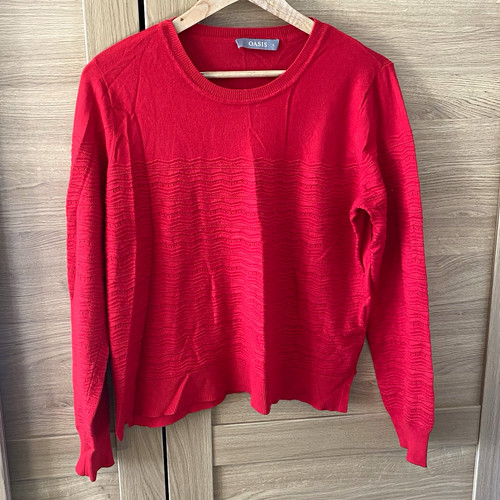 Oasis women red - knit, crew