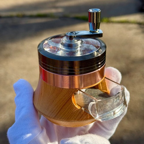 Hand crank herb - hand, grinder