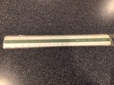Vintage Fabre - Castell multi scale ruler plastic bevelled edge 300mm