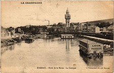 Old postcard Epernay Bords de
