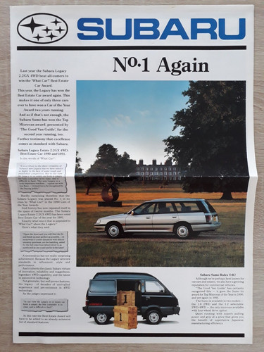Subaru newspaper brochure - newspaper,