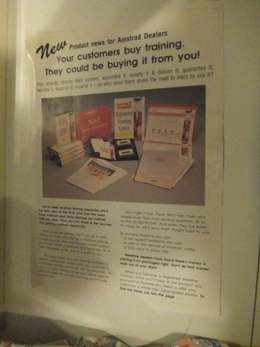 Amstrad training leaflet - training,
