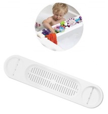 WHITE PLASTIC OVER BATH SHELF RACK CADDY TIDY STORAGE STAND TRAY BATHROOM 68x16