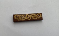 Lego Tile 1 x 4 with Gold