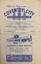 Coventry City v Blackburn Rovers Div 2 1948/49