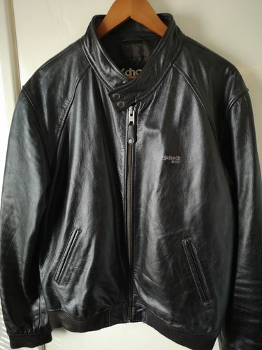 Schott black leather - , bomber