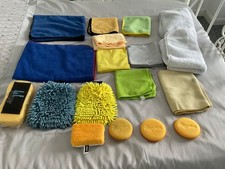 Microfibre Cloths Car Detailing Wash Towel Duster Lint Free Cloths Sponges+more