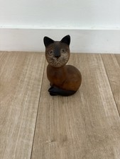 Hand Carved Wooden Cat