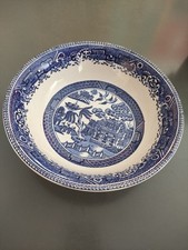Washington Old Willow Serving Bowl, Blue White Ironstone tableware 23cm 5B7B