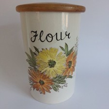 Fieldings Crown Devon - Large Vintage Storage Jar Cannister For Flour 1960's