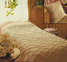 Cushion and Bedspread Knitting Pattern Beautiful Lace design DK 818