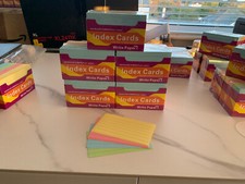400 Ruled Coloured Index Cards