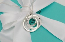 Tiffany & Co. Necklace 1837 Triple Interlocking Circles Pendant in Silver 18"