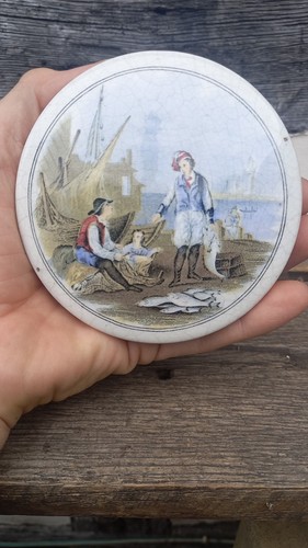 Victorian prattware mending - , 'mending