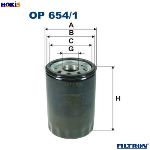 Oil filter 654 for - oil,