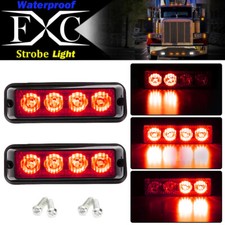 2X Red 4 LED Car Truck