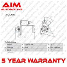 Starter Motor AIM Fits