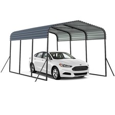 COSTWAY 440 x 300 cm Heavy-Duty Metal Carport Outdoor Garage Car Shelter