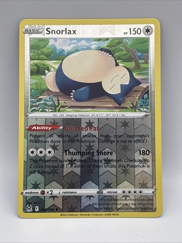 Snorlax 143 196 rare - 143/196, lost