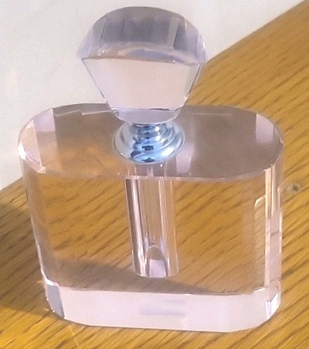 Crystal cologne pink glass - cologne,