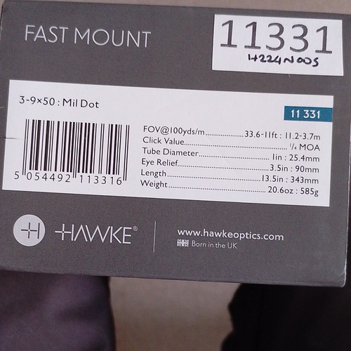 Hawke fast mount - 3-9x50, mil