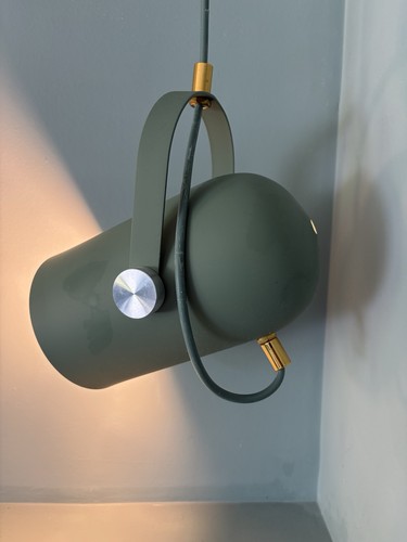 Pair teal pendant lights - of,