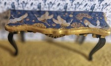 DollHouse Furniture 1.12th chinoiserie sidetable blue hand painted & decorated 
