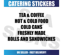 CATERING STICKERS SELF ADHESIVE VINYL
