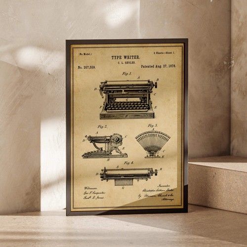 Typewriter patent print - patent,