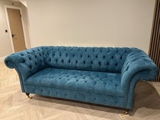 Teal Velvet Chesterfield Sofa