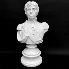 ADMIRAL HORATIO NELSON MARBLE BUST / SCULPTURE - MADE IN ENGLAND   14"  5.3kg