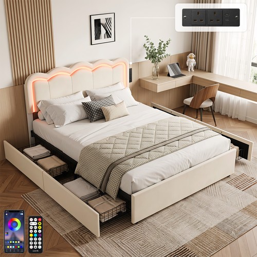 4ft6 double upholstered - double,