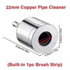 Copper Pipe Cleaners 15mm,22mm Plumbing & Heating Drill Version Metal Version UK
