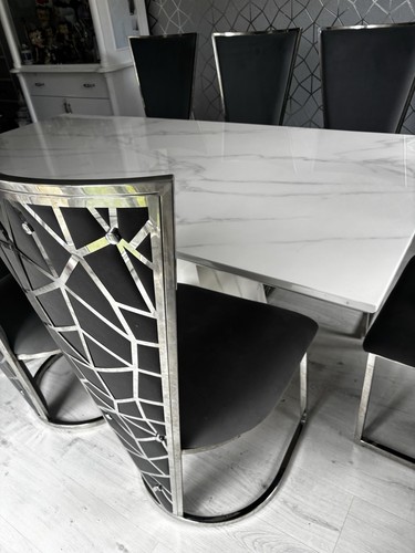 Marble dining table and - dining, 8