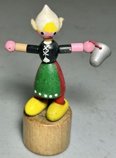 Vintage Wooden Push Thumb
