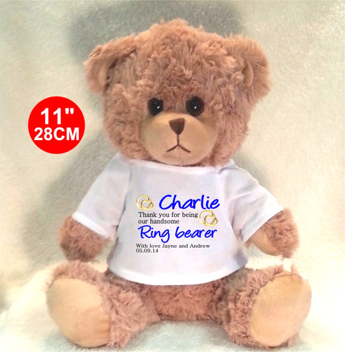 Personalised teddy bear - personalised, beige