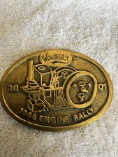 Rare Collectable Wolseley 1000 Steam Engine Rally Brass Plaque 9cm X 7cm
