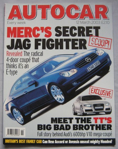 Autocar magazine 2003 - magazine, 12/3/2003