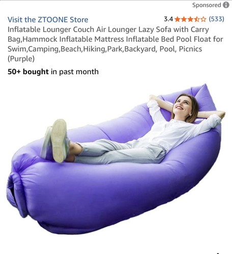 Air lounger inflatable couch - inflatable,