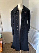 Ladies French Army/police Wool Coat ‘palais Nationaux’ With Sleeve Label,
