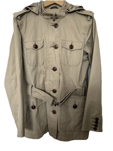 Superb hooded beige trench - hooded,