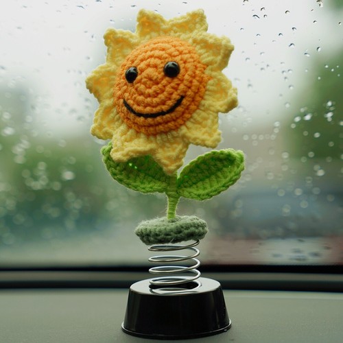 Sunflower car dashboard decor - car,