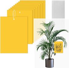 20 Yellow Sticky Fly Trap Insect Catcher Paper Trap Glue Card Plant Nurserie Aid