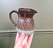 WEST MONKTON  SOMERSET POTTERY  JUG 5 cm Studio Pottery Scales Brown Blue