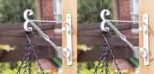 2 White Hanging Basket
