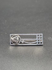 Vintage Openwork Charles Rennie Mackintosh Sterling Silver Brooch Carrick 5g