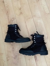 Zara real leather and tweed