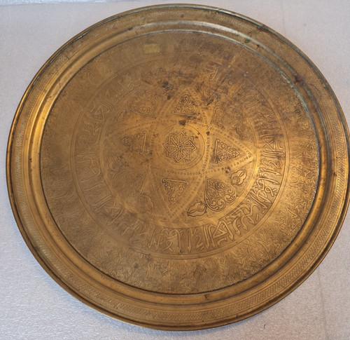 Large antique brass tray - antique,
