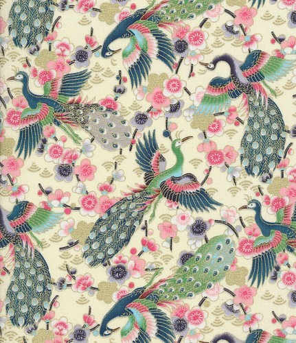 Peacocks 100 cotton japanese - cotton,