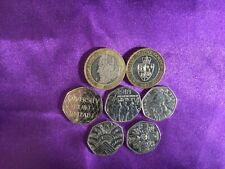 ( 34b  ) Job Lot of £2 & 50p Coins. With UPSIDE DOWN WRITING.